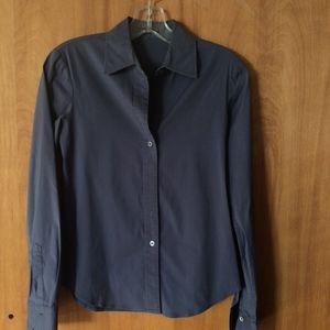 Theory Blue-Grey Button Down Blouse XS/P